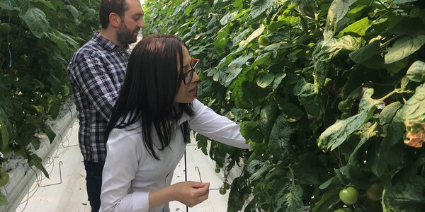 agronomist Murat Hutov and FIRUZA RUZIKULOVA