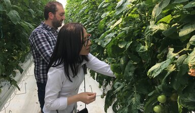 agronomist Murat Hutov and FIRUZA RUZIKULOVA