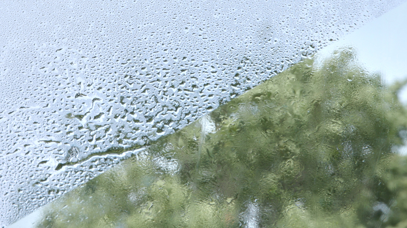 water spreads out instead of forming water droplets