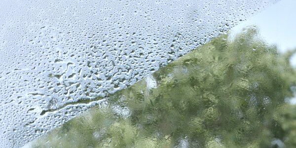 water spreads out instead of forming water droplets