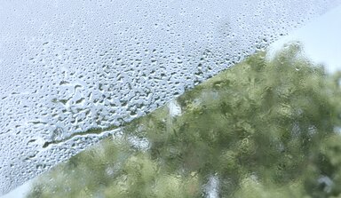 water spreads out instead of forming water droplets